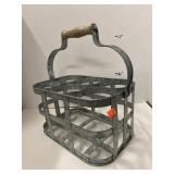 Galvanized Metal Decorative Bottle Carrier