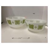 Two Anchor Hocking Fire King Bowls