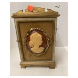 Cameo Wooden Jewelry Box    7x6?in 10 in Tall