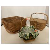 Lot of 3 Longaberger Baskets  Largest is 8 in