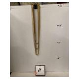 18 in Gold Colored Rope Necklace and Amethyst