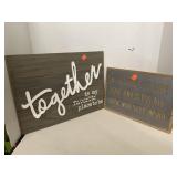 Lot of Two Inspirational Plaques