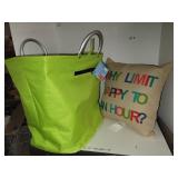 Whitmor Tote Bag & Outdoor Throw Pillow