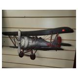 Metal Plane Wall Decor Approx 35 x 15 Inches