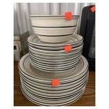 Country Crock Stoneware.  10 dinner plates. 11