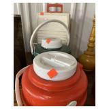 Lot of 2 drink coolers & a Picnic box (?).