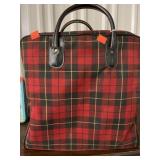 Vintage Aladdin Plaid picnic bag. W/ thermos &