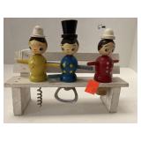 Vintage Wine opener set w/ cork. Japan.  7x 2x