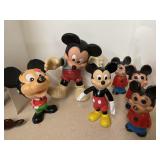 Lot of 6 vintage Mickey Mouse figures / toys.