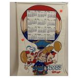 Cloth calendar.  1985 Kellogg