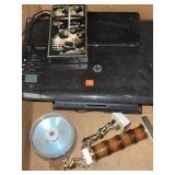 Misc lot.  Copier. Trophies.  The Jesus movie