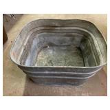 Galvanized Wash Tub. 20 in Square   11 in Deep