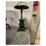 Set of two Ashtrays    A Metal Stand And A Cut