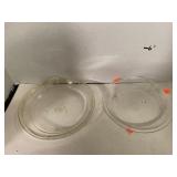 2 Fire King 9 in Glass Pie Pan and 1 Pyrex8 in