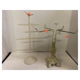 2 Wrought Iron Jewelry Stands