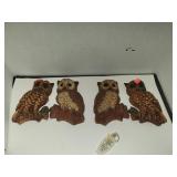 2 Sets of Owls for Hanging & Owl Keychain
