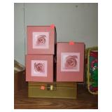 3 Cnt Storage Boxes & Vintage Jewelry Box