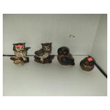 4 Cnt Owl Figurines