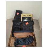 Flat of Binoculars & Sunglasses