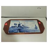 Ceramic Inlay Hot Plate Approx 16 1/2 x 7 1/2