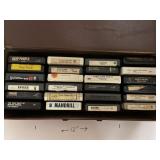 Lot of 8 track tapes in case.