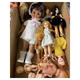 Lot of vintage dolls.