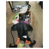 Box Lot of Halloween Decorations & Costume Items