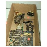 Flat of Trivets & Stained Glass Pieces