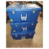 3 Cnt Steralite Storage Totes,W/ Wheels/Handle/ &