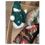 Christmas stuffed. Snowman. Tree. Pillow.