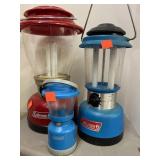 3 COLEMAN Battery powered Lanterns.