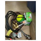Misc Box Lot Rubber Gloves/ Propane Gas Line/ Car