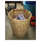 Wicker Hamper W/ Misc Items