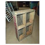 Vntg Divided Wooden Pepsi Crate