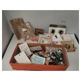 Box of Vntg Buttons