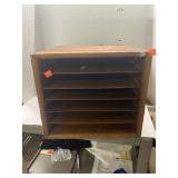 Wooden Paper File Box. 16x13.5 in