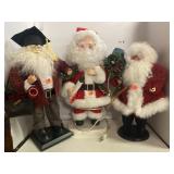 Lot of 3?Santa Claus Figures. One Electric