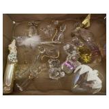 Flat of Clear Glass Christmas Ornaments