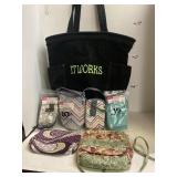 Large Black Canvas W/ 5 other Bags