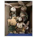 Large Box of Stuffed Rabbits