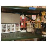 Christmas Decor Lot Including New Candle Set