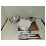Flat of Kitchen Items Sterling Knives &