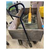 Metal Wagon. W/Wooden Sides 48x24 in.  Includes