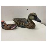 2 Wooden  Ducks decor.  12in & 5in long.