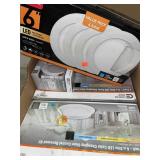 Lot of LED recessed lights.