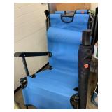 2 cnt fold out lounge chairs & umbrellas