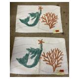 2 tufted bath rugs.  21x30