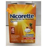 100 PCs Nicorette Gum  Fruit Chill Flavor