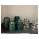 Lot of 6 insulators.  Incl. Whitehall Tatum No.