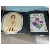 2 metal trays. 10x14in. approx.